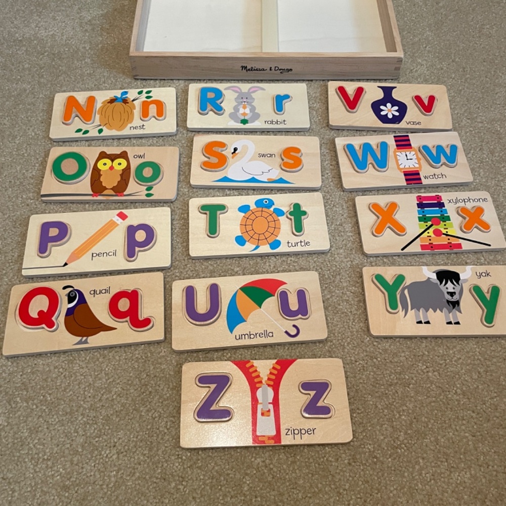 Melissa & Doug ABC Picture Boards - Educational Toy With 13 Double-Sided Wooden - Picture 7 of 7